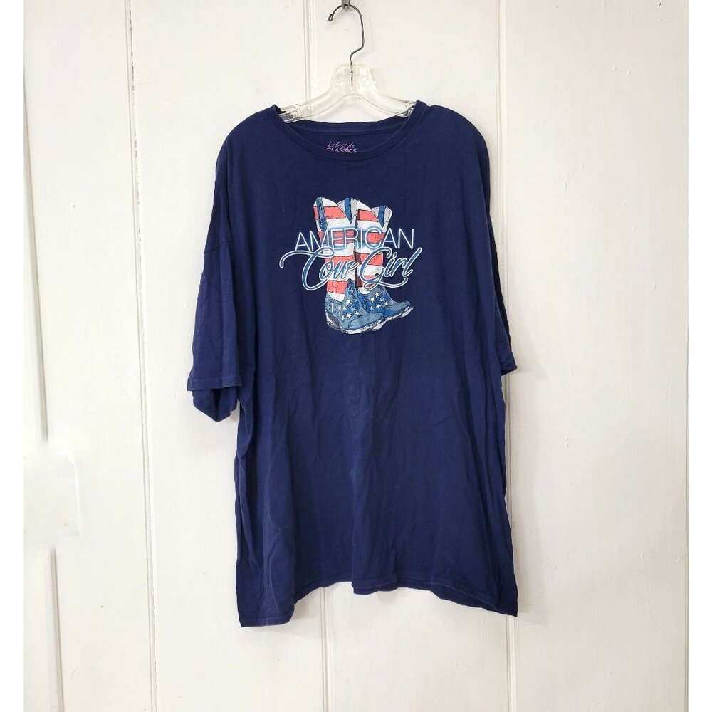 American Cowgirl Red White and Blue T-Shirt